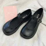 shoes women Japanese School Students Uniform Shoes Uwabaki JK Round Toe Buckle Trap Women Girls Lolita Cosplay JK