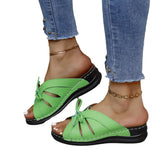 Breakj Size Slope With Slippers Spring And Summer New Bow Fish Mouth Slipper Beach Slipper
