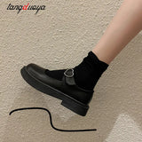 loli sweet Girls Lolita Shoes Patent Leather Women Mary Janes Shoes Platform Woman Round Toe Ladies Shoes Black women