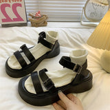 Summer Causal Ladies Flat shoes woman Flat Platform Sandals Women Open Toe Gladiator wedges Women Shoes