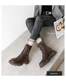Women's Long Boots Autumn 2023 New Mix With Thick Platform Martin Boots Thin Boots Short Boots Spring And Autumn Single