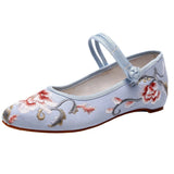 Breakj Shoes Single Shoes Jacquard Cotton Embroidered Cloth Shoes Spring And Autumn Style Daily Cheongsam Women's Singles
