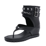Heel Sandals Women's Summer Chain Roman Toe Sandals Women's Fashionable Casual