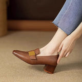 Breakj Jane Shoes Women 2025 Autumn And Winter New Square Single Shoes Women In The British Wind Coarse Pedalle