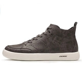 Men Causal Shoes Leather High Top 2019 New British Style Skateboarding Sneakers Male Vulcanized Off White
