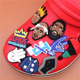 Charms Accessories Custom Cartoon Cute PVC Shoe Croc Buttons Sandals Charms Black Lives Dope Father Portrait Free