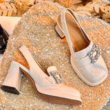 Women Sexy High Heels Pumps Shoes for Office Leather High Platform Heels Red Black Spring Summer Sandals Big Size