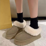 Breakj Snow Boots Super Warm Breathable High Quality Women's Shoes Comfortable And Durable Solid Color British Style Fashion