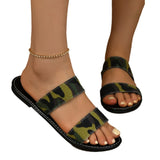 Breakj Female 2024 Summer New One-Line Camouflage Fashion Casual And Simple Wear Large Size