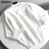 Autumn winter cashmere basic warm Sweater velvet Pullovers Women female fur thick Turtleneck sweater knit Jumpers