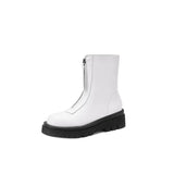 women's autumn and winter new European and American fashion simple wild thick heel short boots round toe short