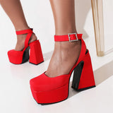 Dropship 2023 Summer Platform High Heeled Women's Shoes Sandals Office Lady Walking Comfy Woman Shoes Big Size