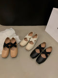 Low-Heeled Square-Headed Ballet Shoes 2024 New Summer Vintage Mary Jane Spring And Autumn Flat