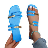 Breakj Ladies Flat-Bottomed Slippers With Casual Fashion Summer Beach Casual