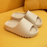 and Women Slippers Summer Thicken Solid Color Home Indoor Shoes Eva Non-slip Beach Slides Bathroom Shoes Shower