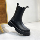 Breakj Boots Autumn Breathable Male High Top Leather Shoes Work Boots Korean British Style Ankle Boots
