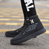 Spring Style English Frosted Belt Buckle Men's High Upper Shoes Popular Men's Shoes Men's Board Shoes A862 Men's