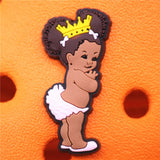 Black Series Shoe Charms Cute Black Children Boy Girls PVC Shoe Accessories Decorations Fit Croc Jibz Party Kids Gifts