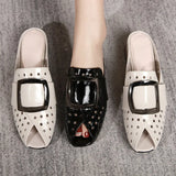 Women Slipper's 2021 Ladies Summer Slippers Shoes Women Low Heels Fashion Mules Summer Shoes Genuine Leather Large
