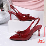 Breakj Winter New Pointed Baot Loose Belt Behind The High Heel Single Shoes Direct Women's