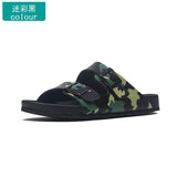 Summer Men Cork Slippers PU Leather Men's Sandals Fashion Flip Flops For Men Black Mule Clogs Slippers Footwear