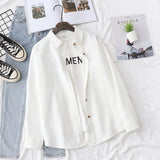 New Simple Women's Shirt Long Sleeve Loose Tops Office Lady Casual Pink White Blue Long Sleeve Blouses Fashion