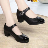 Breakj The Autumn Of 2025, The New Small Leather Shoes Are Pure And Light Mouth, The Mother Single Shoe Single-Shoe With Casual Coarse Heel