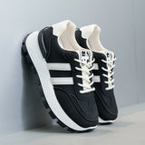Breakj Summer New Large-Size Women's Thick-Soled Sports Casual Shoes In Front Of The Lace Round