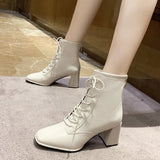 Autumn / Winter Korean Fashion Boots British Style With High Heels, Fashion High Heels, High Heels, Daily Casual