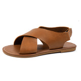 Breakj Sandals Women 2023 Summer Soft Bottom Comfortable Round Head Solid Color Plus-Size Women's