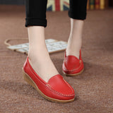 Breakj Spring And Autumn Cows And Heel Nurse Shoes Casual Mom Shoes Flats Single Shoes Women's