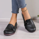 Summer Women Flat Shoes Comfort Non-slip Soft Oxford Solid Color Mom's Shoes New Fashion Leather Flat
