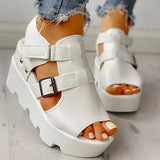 Women Peep Toe Sandals Ladies High Heel Slippers Women Summer Beach Shoes Casual Platform Shoes Women Open Toe