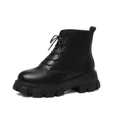 Bottom Martin Boots Female 2023 New Increased Thick Bottom Round Head British Wind College Style Women's Ankle
