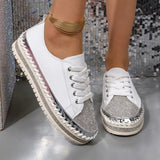 Breakj Women's Shoes Thick Soles Height Water Drill Niche Design Lace Single Shoes In Fashion Lefu