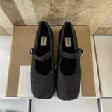 Breakj Version Of 100 With Skirts Mary Jane Shoes 2025 Winter Explosion Of Waste Soil Mary Jane Women's Shoes Coarse Heel Single
