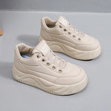 Breakj Shoes Female Spring 2024 New Student Korean Version Ins Trendy Thick Bottom Small White Shoes Casual Shoes XW