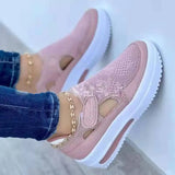 Breakj Casual Single-Shoe Women In The Spring Of 2023 New Light Spell Magic Stick Thick Bottom Breathable Daily Single