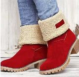 And Winter 35-43 Large Size Low Tube Plus Velvet Warm Thick With Students Leisure Flat Women's