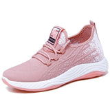 Sneakers Knitted Lace Up Summer Sneakers Women Sock Shoes Light Breathable Female Vulcanized Shoes Ladies Running