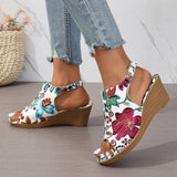Breakj Size Wedge Sequined Sandals Female Summer 2024 New Lightweight Wedge Heighten