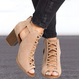 Womens Fashion New Arrival Summer Fashion Solid Color Hollow Out Open Toe Width High Heel Sandals Sexy Casual Dress