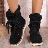 Breakj Snow Boots Women 2025 Autumn And Winter New Velvet Thick Tie Thick Cotton Boots