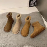 Breakj Fashion Short Tube And Velvet Inside The Boots Foreign Style Fashion Retro British Style Versatile Photos Out Of Hot
