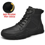 Men's Casual Boots Plush Warm Mens Ankle Boots High Quality Outdoor Men Boots Comfortable Motorcycle Boots Zapatos