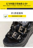 Female Stylish Gothic Zipper High Wedges Sandals Summer Platform Punk Street women's Sandals Fish Mouth Shoes