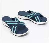 Cross Strap Slippers Platform Open Toe Mixed Color Wedges Female Sandals Summer Outdoor Beach Slipper Women Shoes