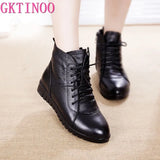 Shoes Women Winter Warm Fur Ankle Boots Genuine Leather Boots Women Casual Shoes Female Boots Woman 2021