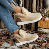 Breakj Plus Size Warm Snow Boots Warm And Thick Autumn And Winter Casual Cotton Shoes Women's Ankle