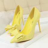 Shoes Bow Woman Pumps Sexy High Heels Shoes Women Stiletto Casual Women Heels Office Shoes Women Basic Pump Ladies